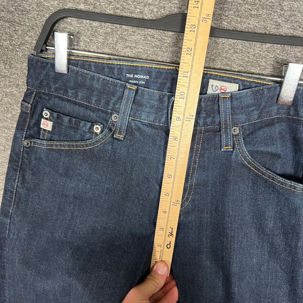 AG Adriano Goldschmied The Nomad Modern Slim SELVEDGE Jeans‎ Men's 30R Dark Wash - Picture 9 of 15